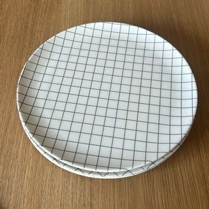 Set of four bamboo side plates